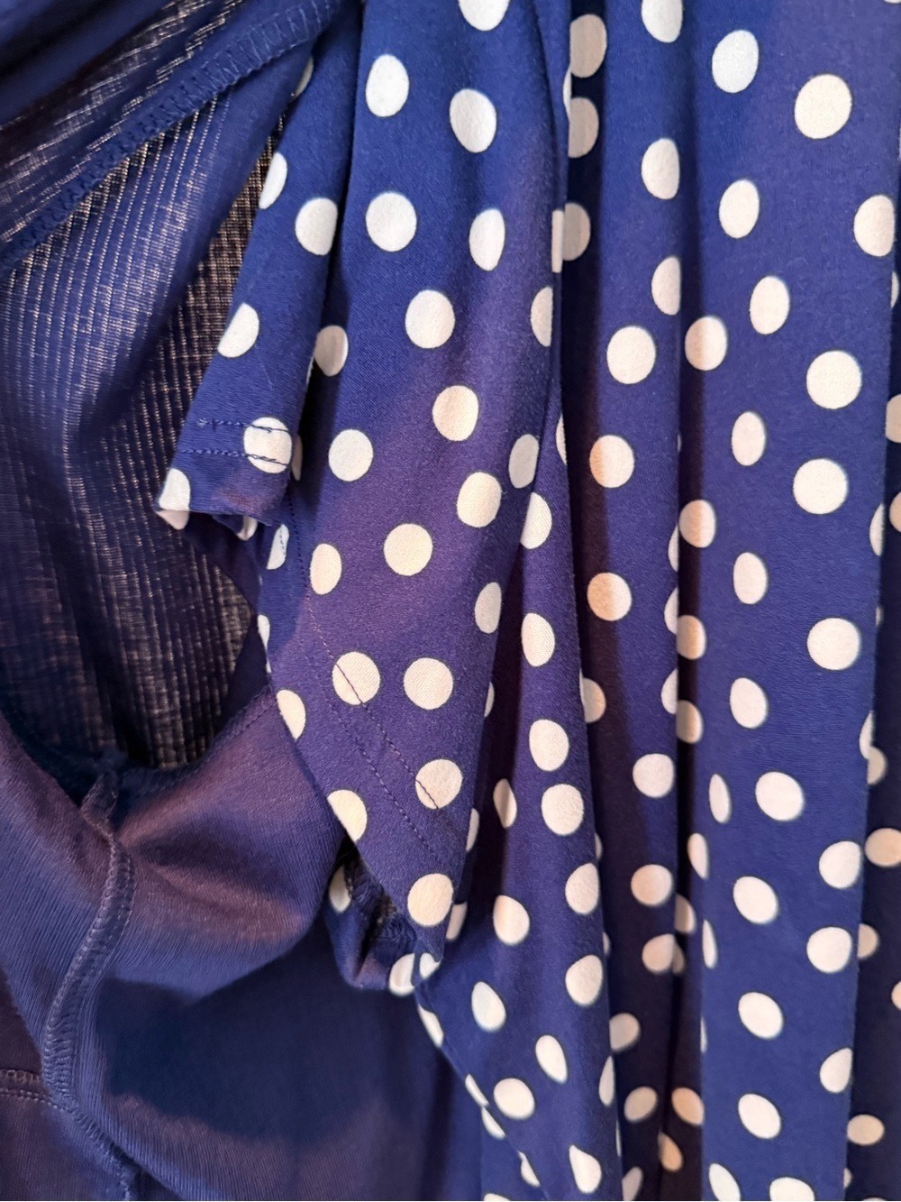 # Muk Luks Petite 2X Blue & White Polka Dot Lounge Set/Pajamas (3pc) - Picture 11 of 14